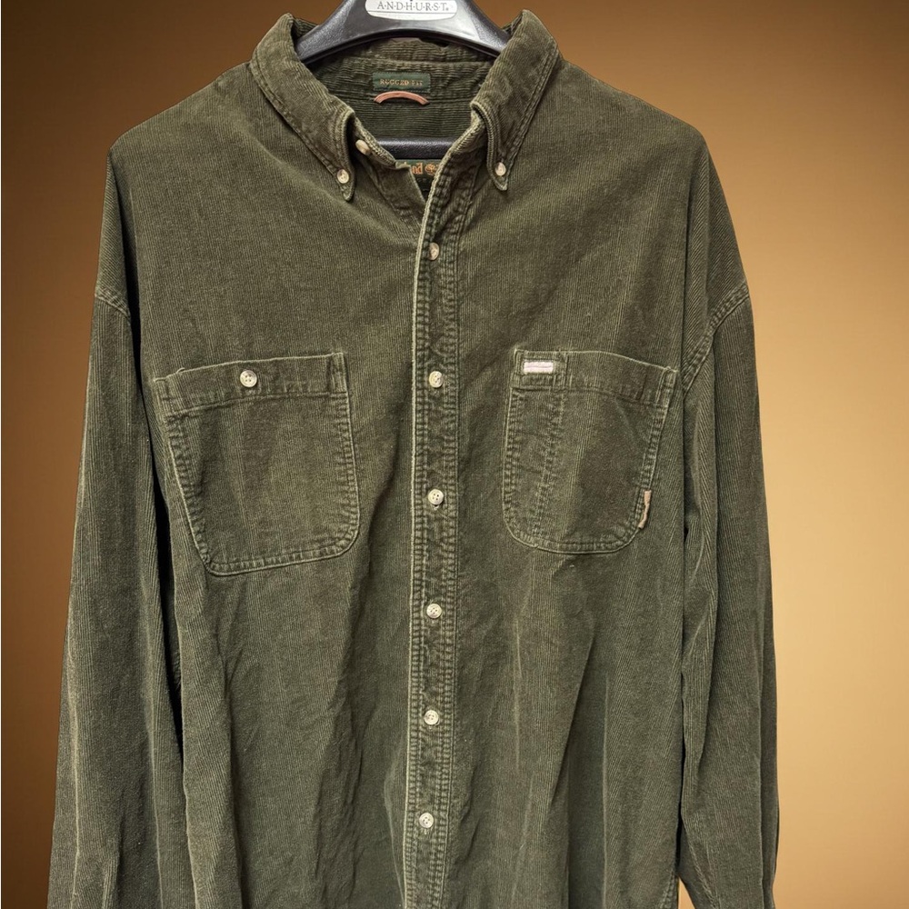 Timberland Green Corduroy Casual Shirt